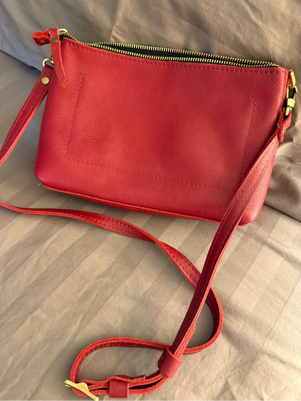 Portland Leather Flamenco Small Poppy Purse (PLG)